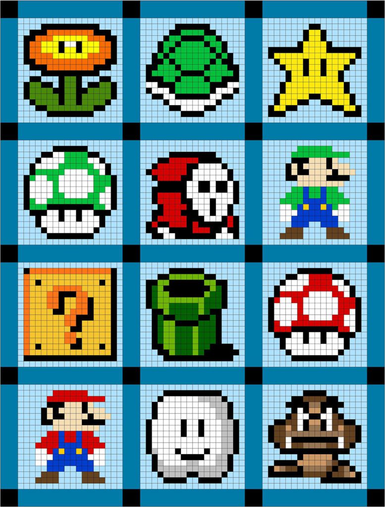 Super Mario Brothers Quilt Along