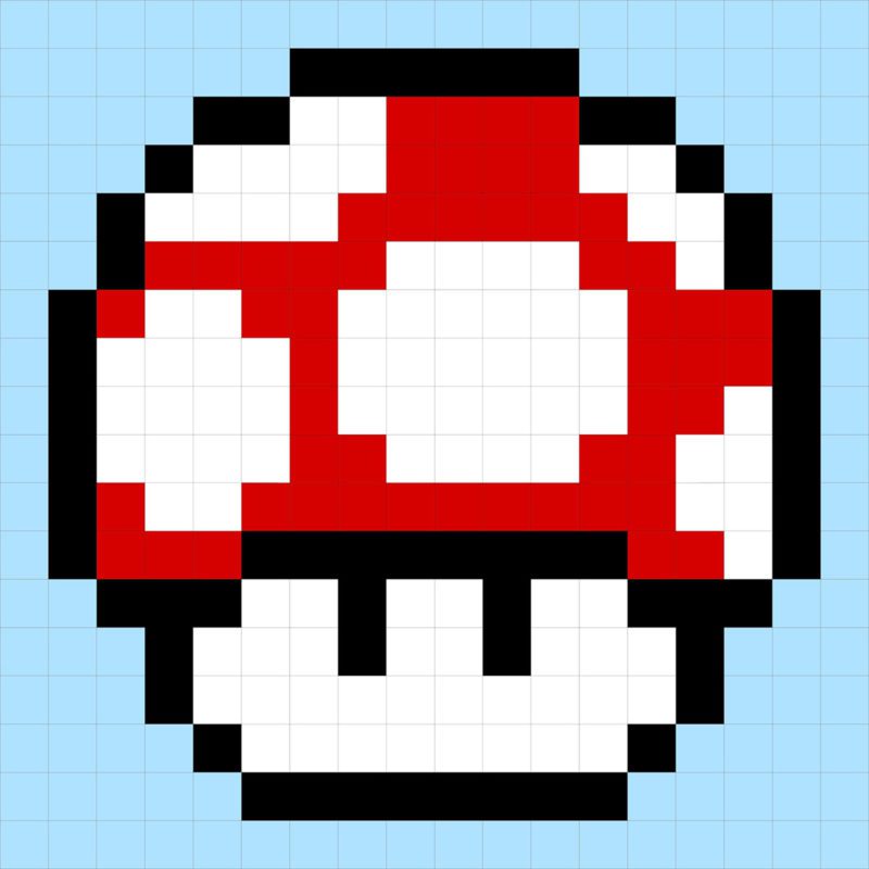 Mario QAL Shyguy and Mushrooms