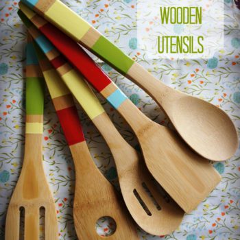 painted wooden utensils