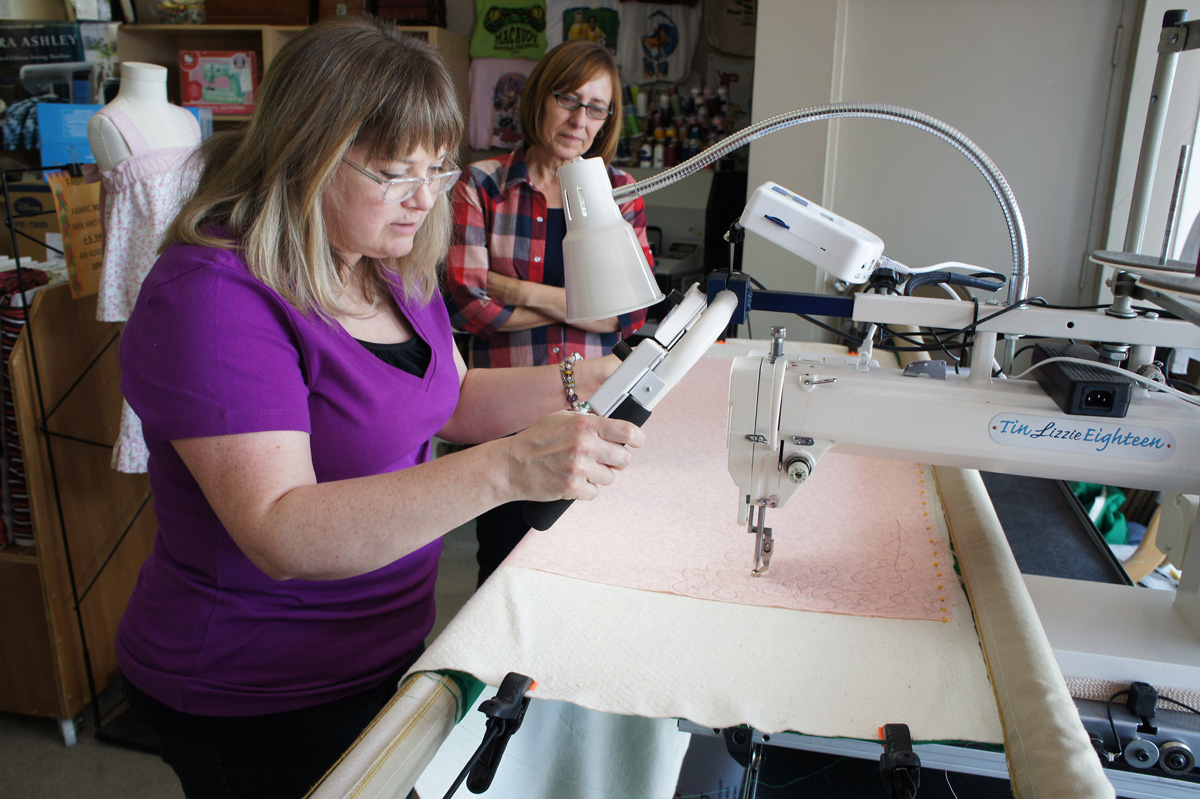 Our long arm quilting class